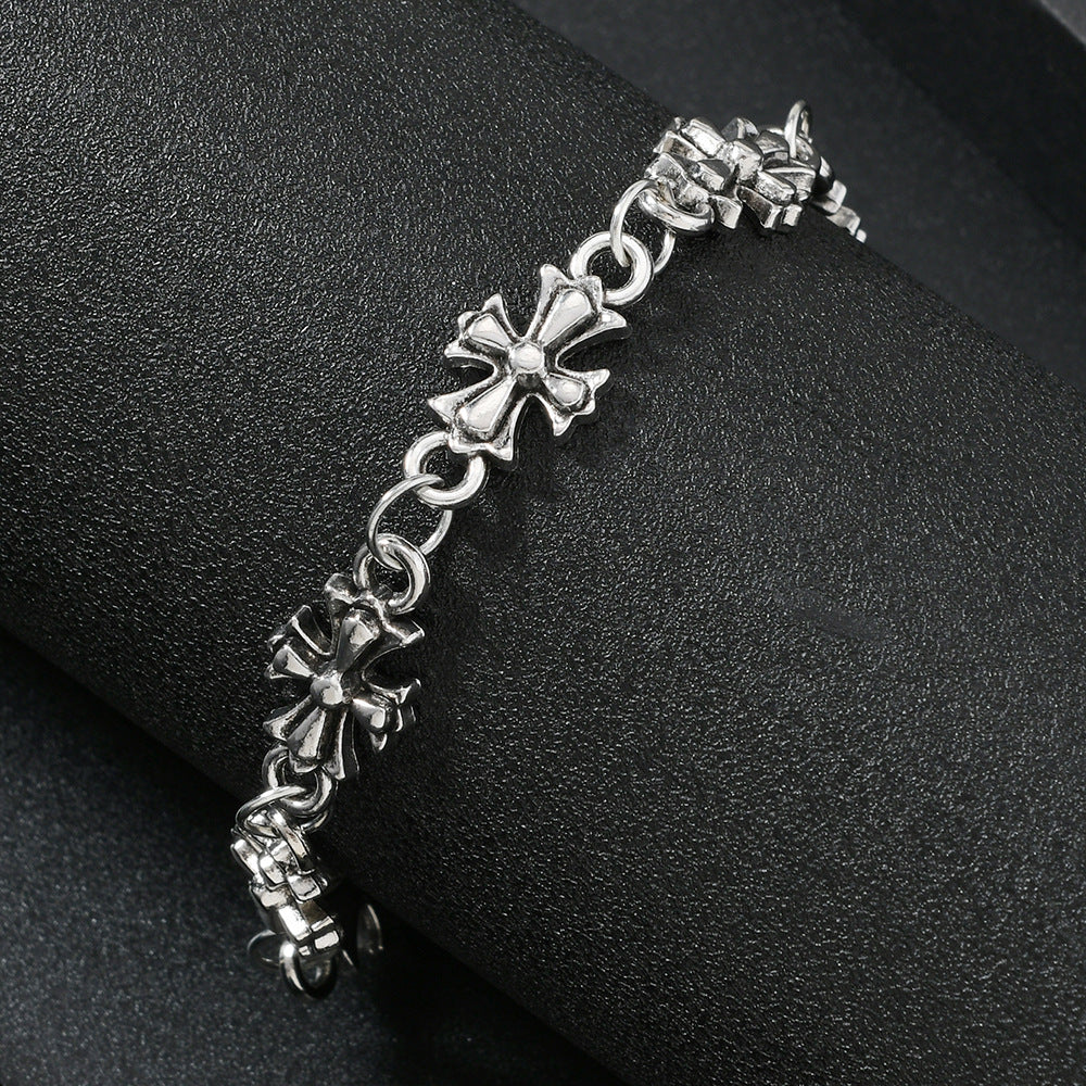 Gothic Cross Alloy Bracelet Vintage Dark Style