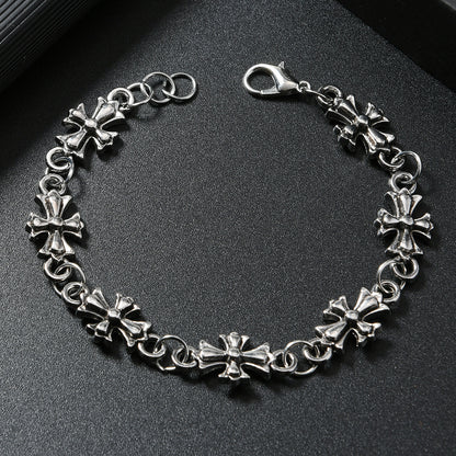 Gothic Cross Alloy Bracelet Vintage Dark Style