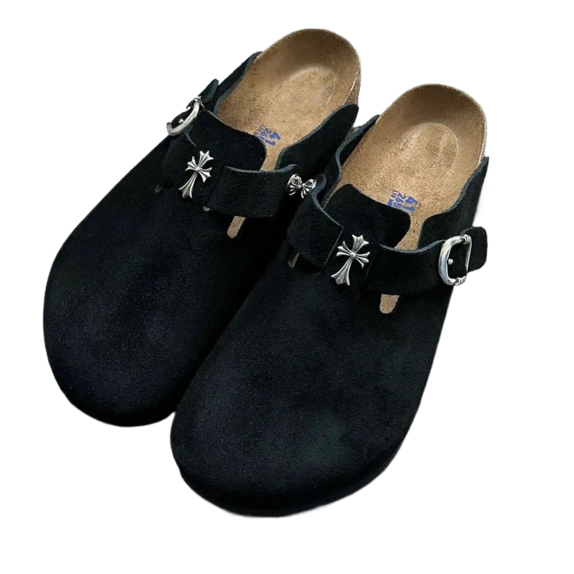 Super leather Bohken half-slip-on head-covering slip-on shoes