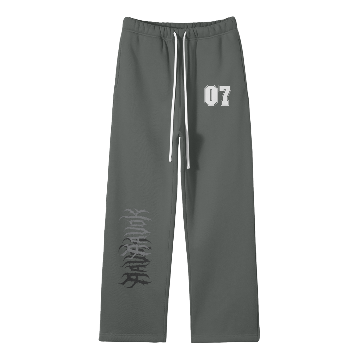 Streetwear Unisex Solid Color Fleece Straight Leg Pants