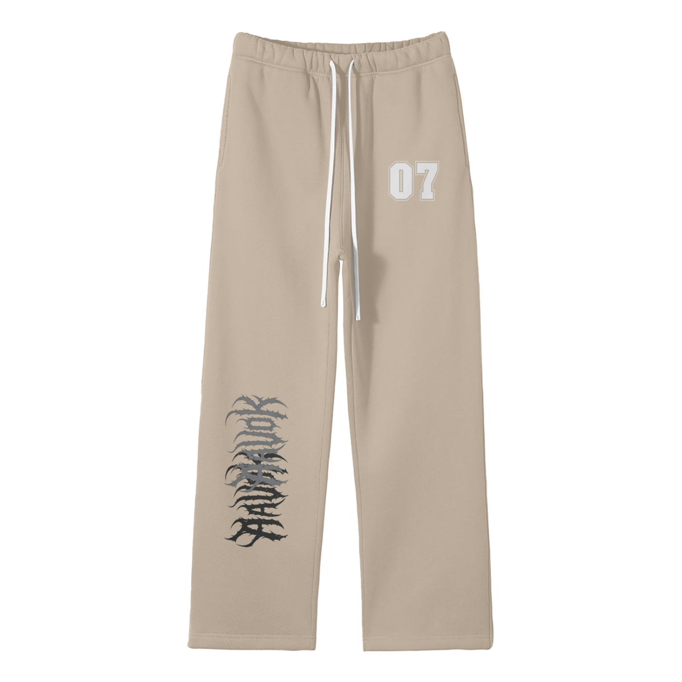 Streetwear Unisex Solid Color Fleece Straight Leg Pants