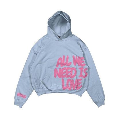Anime Print Hooded Sweatshirt