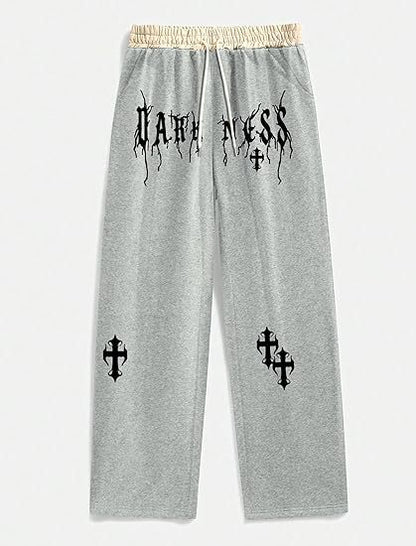 Men's Gothic Letter Print Sweatpants