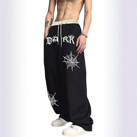 Men's Gothic Letter Print Sweatpants