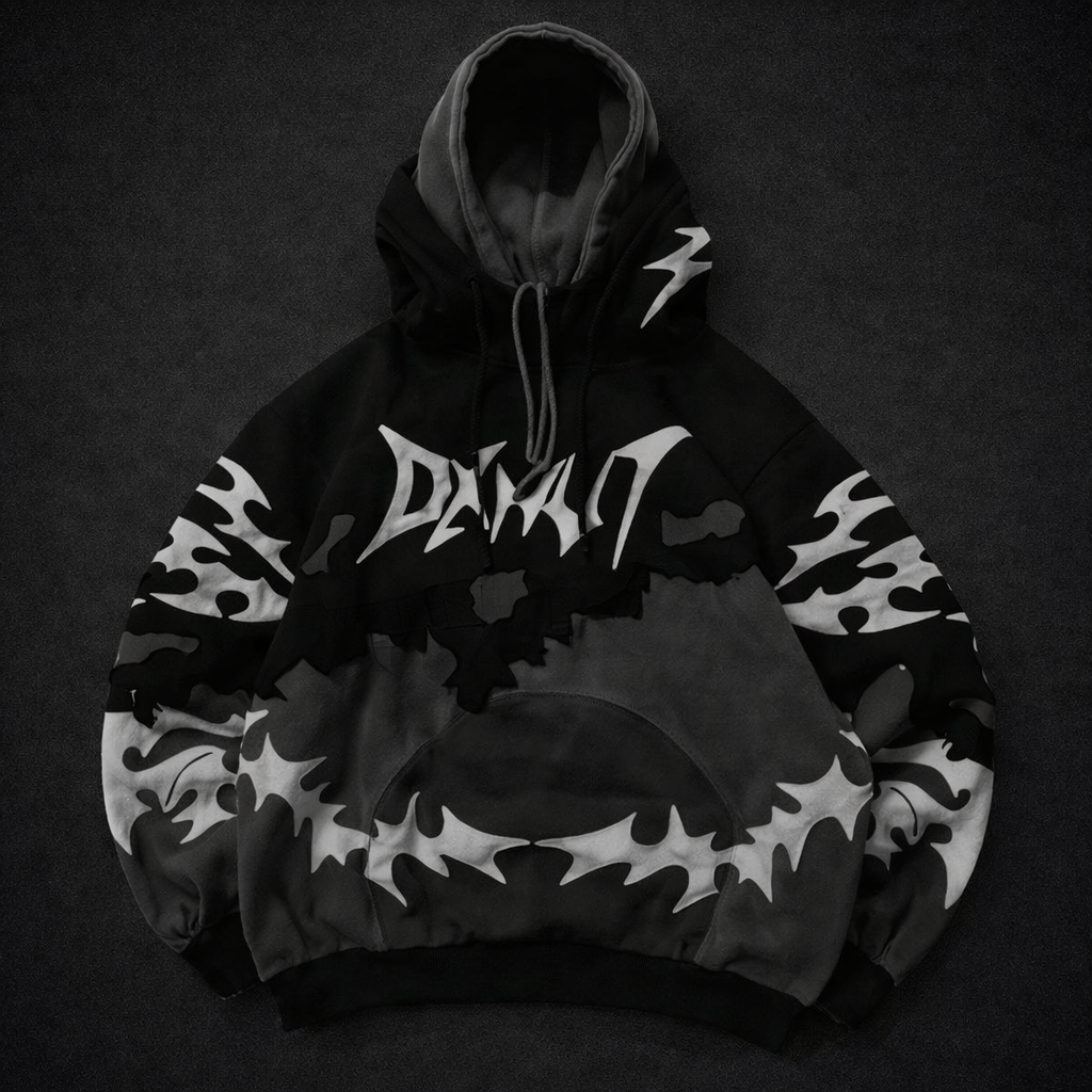 American-style pullover patchwork hoodie