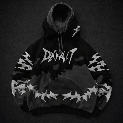 American-style pullover patchwork hoodie