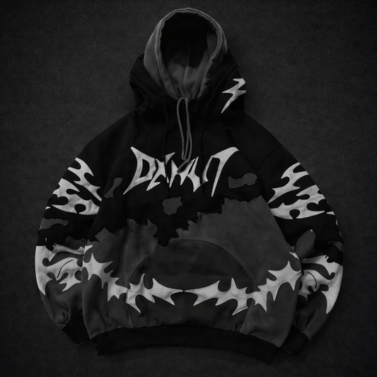 American-style pullover patchwork hoodie