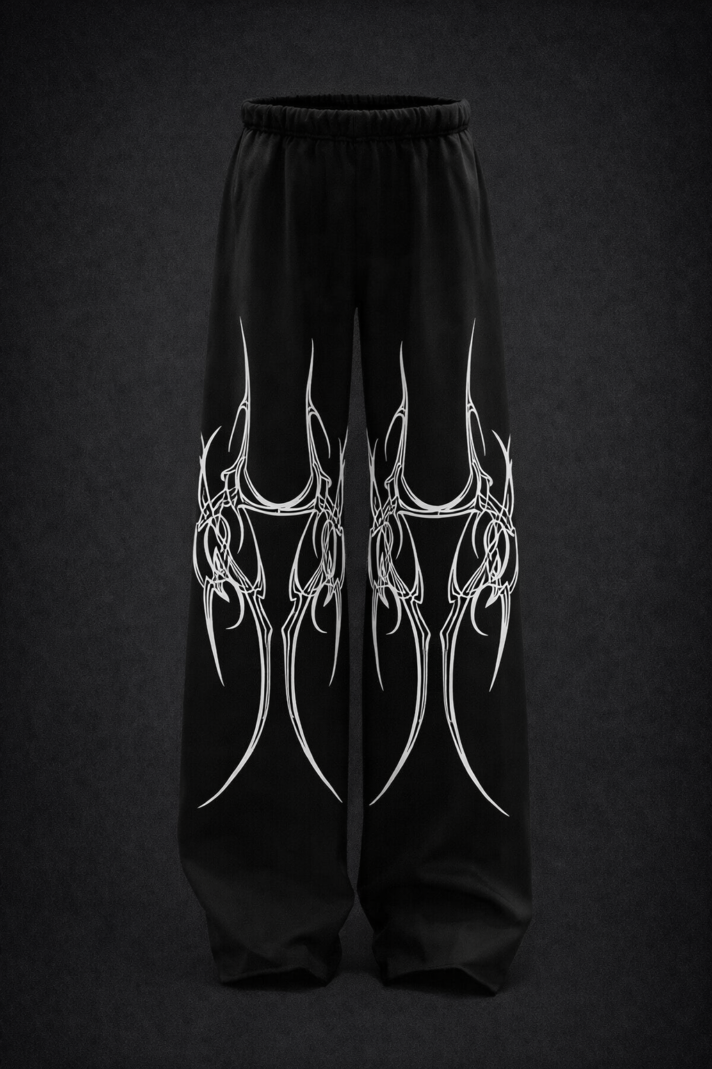 Casual Loose Fit Denim Pants with Print