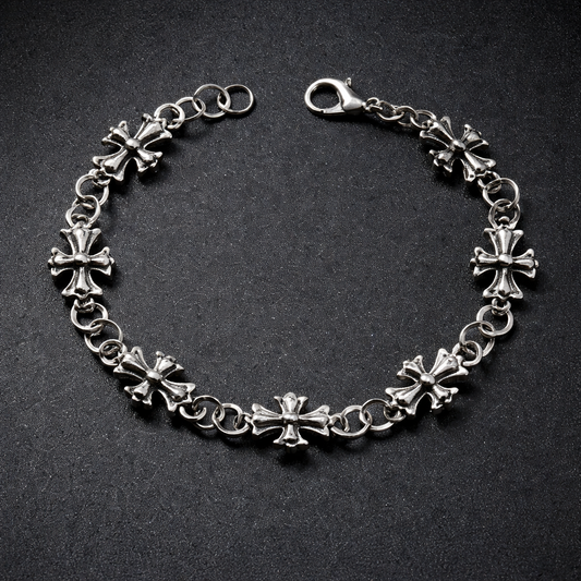 Gothic Cross Alloy Bracelet Vintage Dark Style