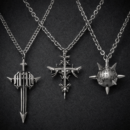 Gothic Cross Pendant Alloy Necklace