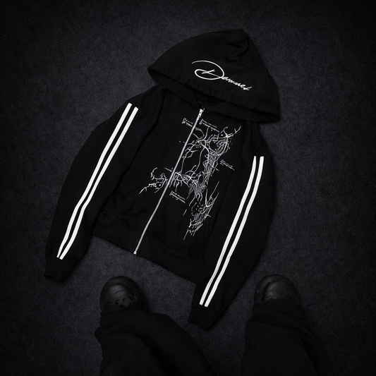 Gothic Y2K Zipper Sweatshirt Streetwear Pullover