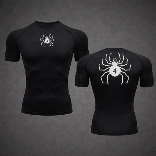 Men's Quick-Dry Fitness Shirt with Spider Print